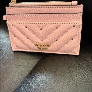 NWOT Victoria's Secret Light Pink Quilted Card Holder